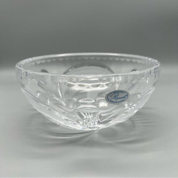 Rogaska Full Lead Crystal Frosted Swirl Bowl Candy Dish 5.5” Yugoslavia - Picture 1 of 9